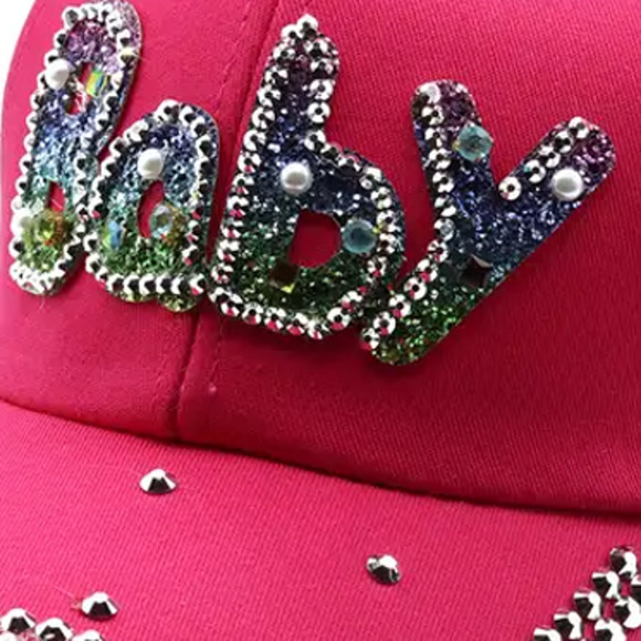 Multicolor Cotton Bling Baby Hat Cap Red - Picture 2 of 2